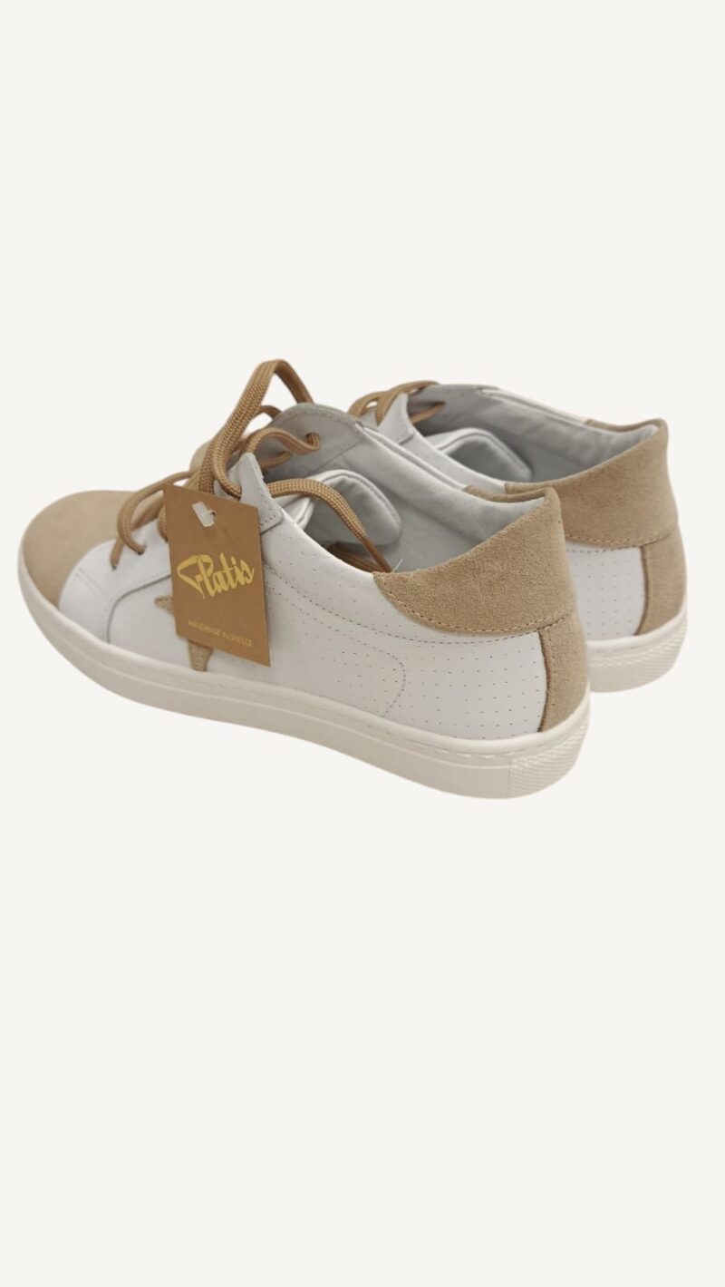 Sneakers bianca e beige - immagine 3