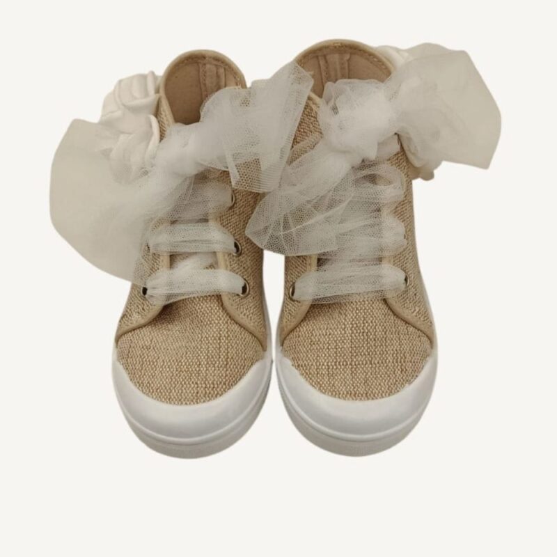 Sneakers alta in lino