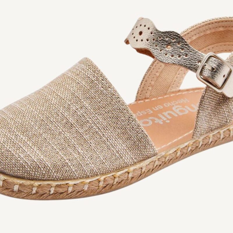 Espadrillas in tessuto oro - immagine 3