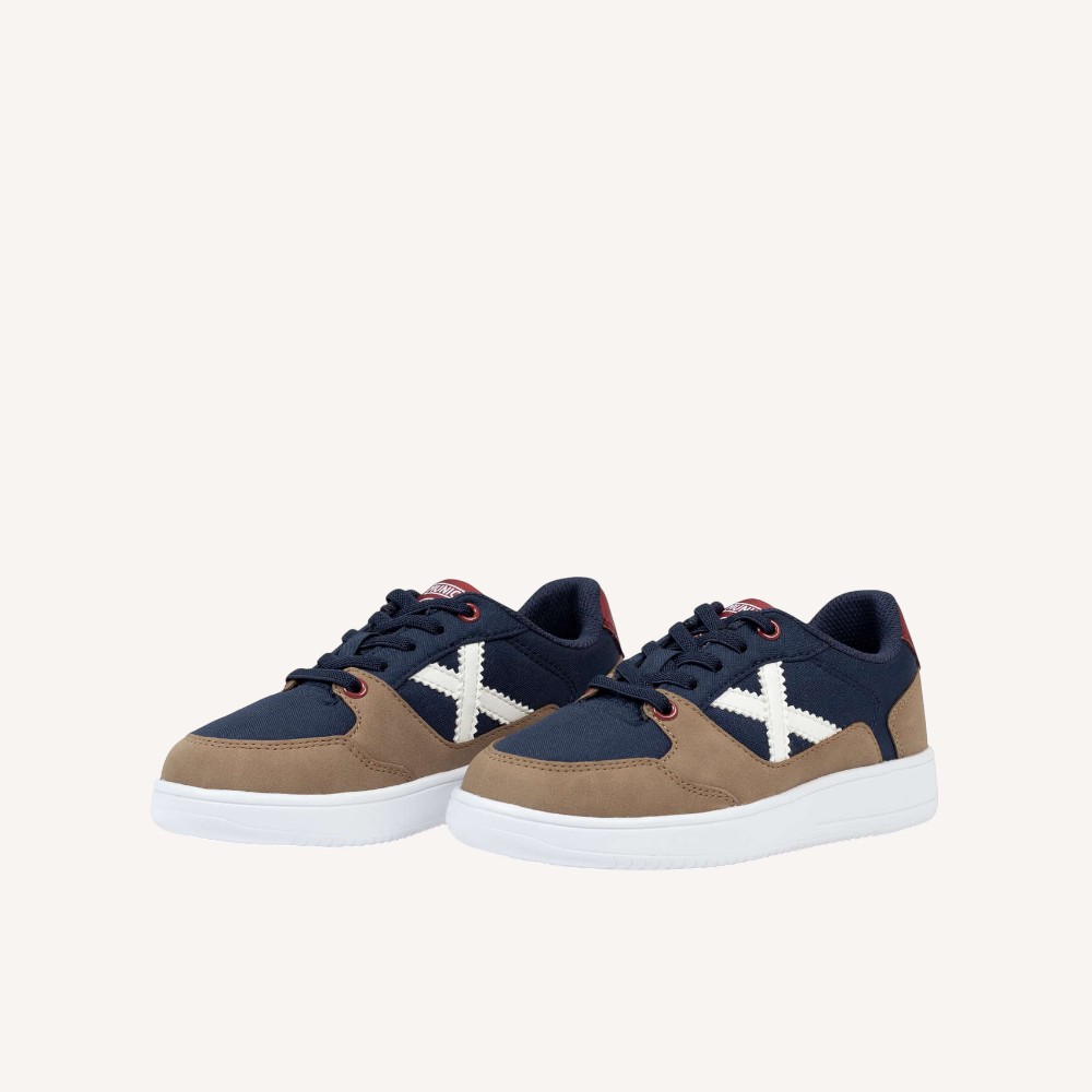 Sneakers blu e marrone