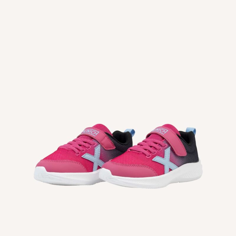 Sneakers sportiva bicolore fucsia/nera