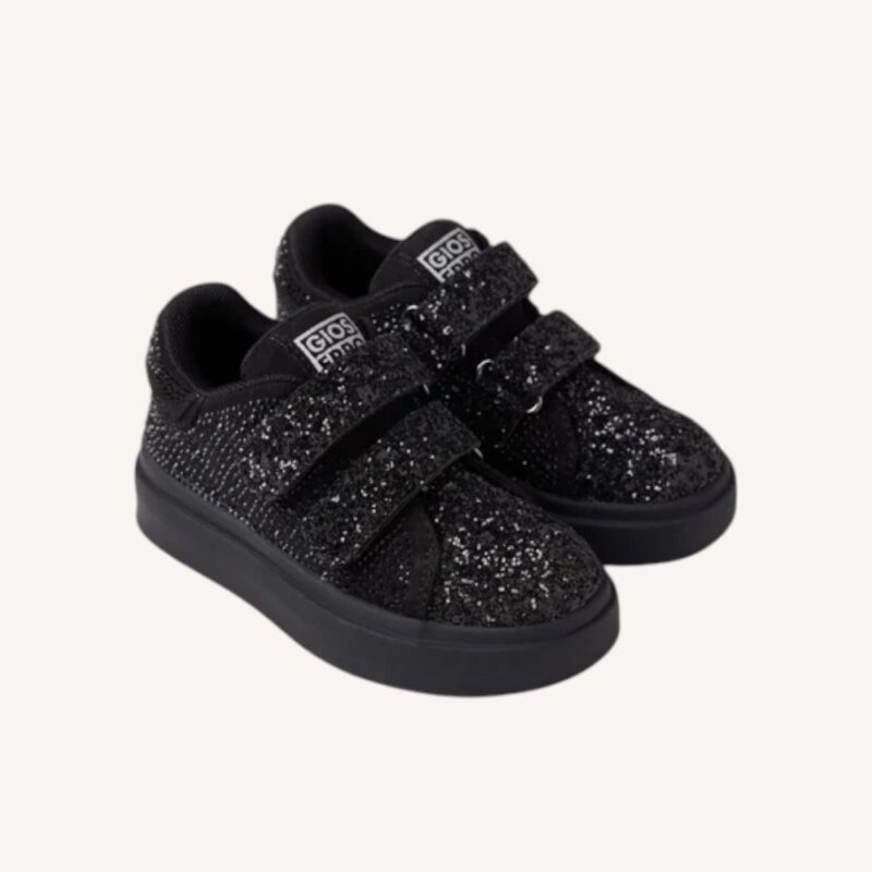 Sneakers nere con strass