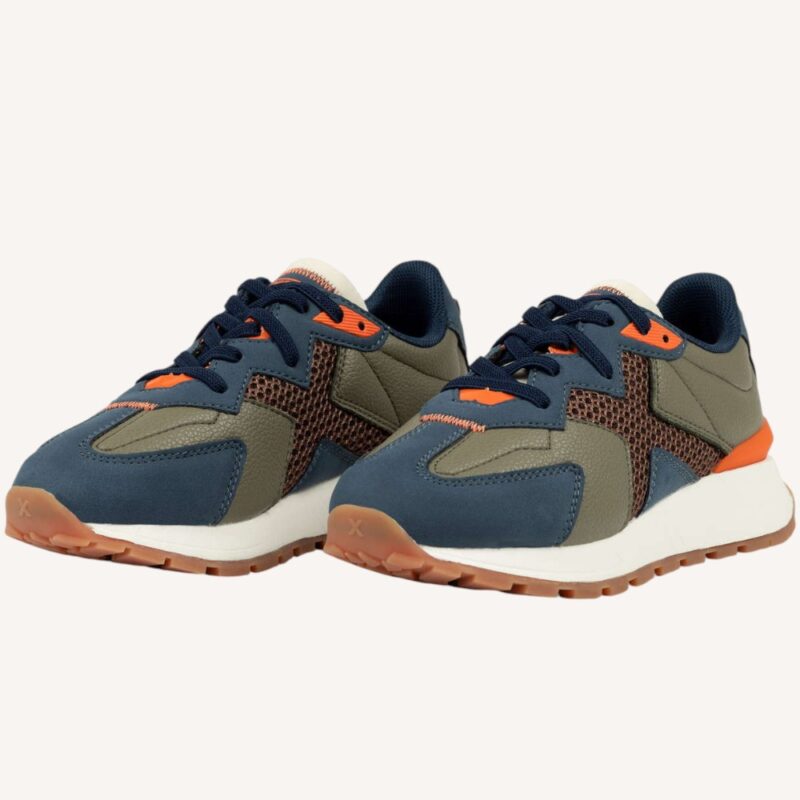 Sneakers verde e blu