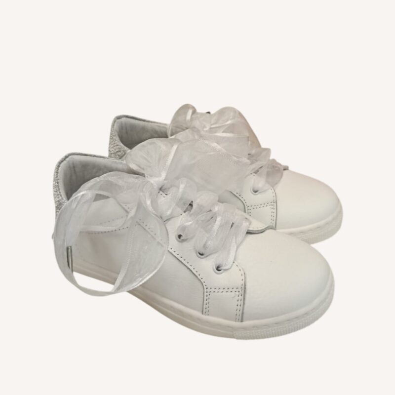 Sneakers Platis bianca con glitter